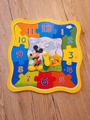 Puzzle bois disney Horloge mickey