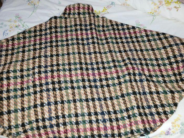 Poncho boutonné ceinturé écru femme - photo numéro 4