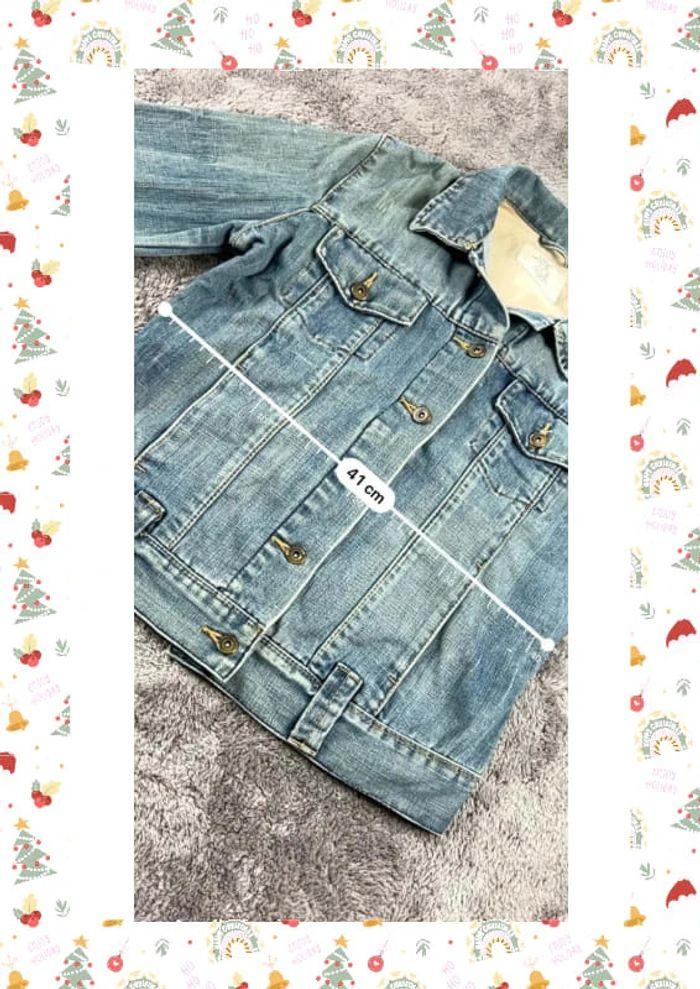 👕 Veste en Jeans vintage y2k Bleu Clair Taille S 👕 - photo numéro 4