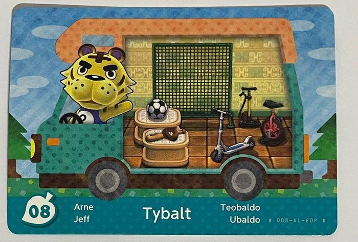 Carte 08 Tybalt Carte Animal Crossing neuve