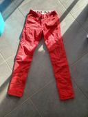 Pantalon velours rouge