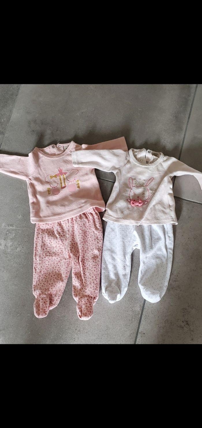 Lot 2 pyjamas 2 pièces 3 mois