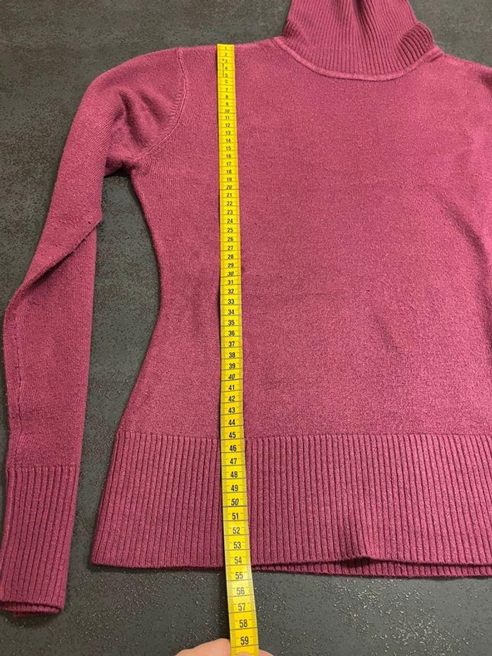 Pull col roulé femme fuschia T38 - photo numéro 5