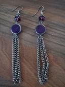 Boucles d'oreilles violettes