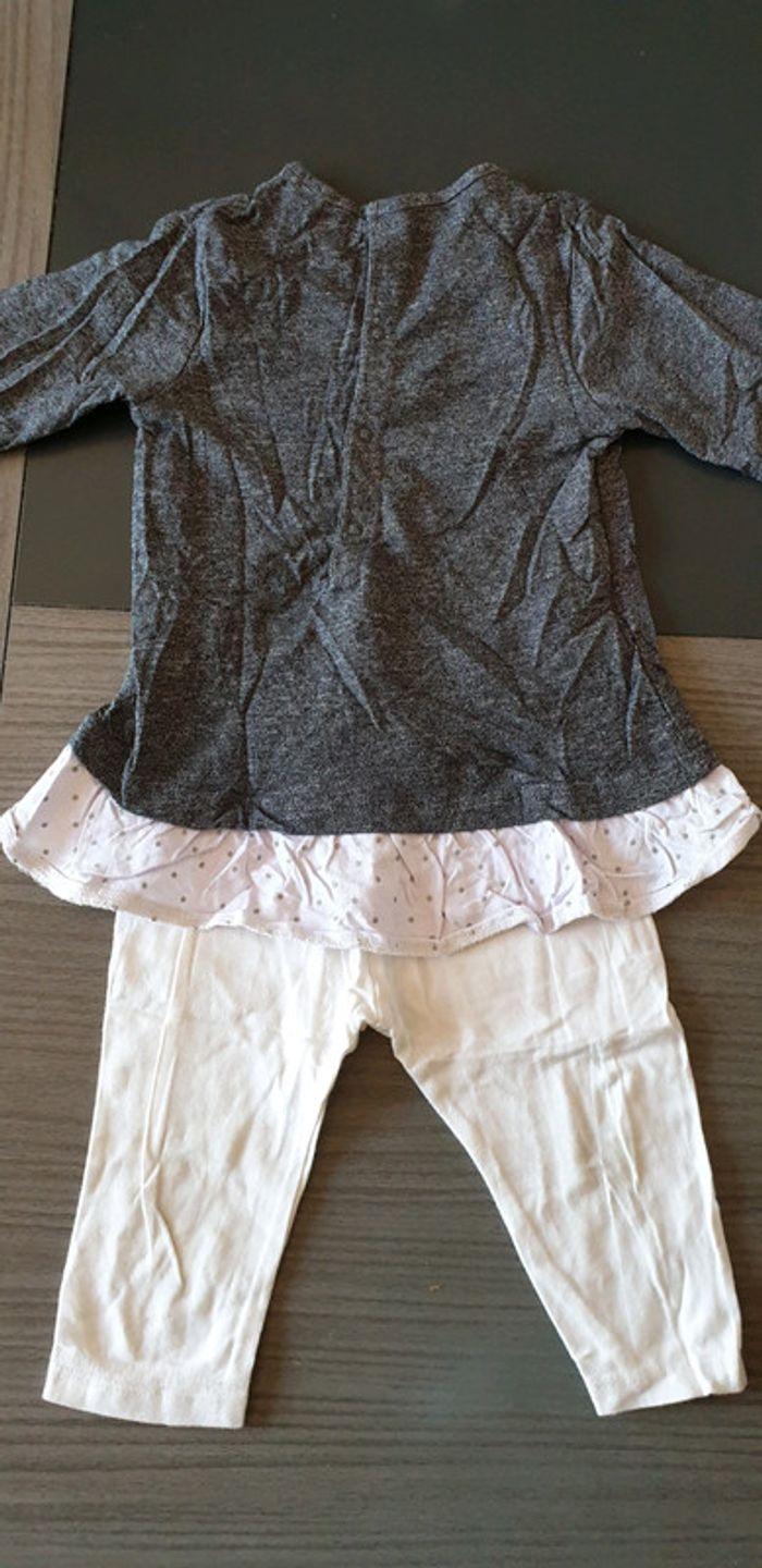 Ensemble tee-shirt et leggings 12 mois - photo numéro 4