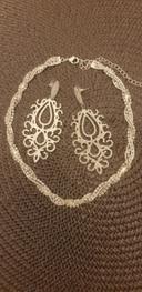 Parrure boucles d'oreilles collier