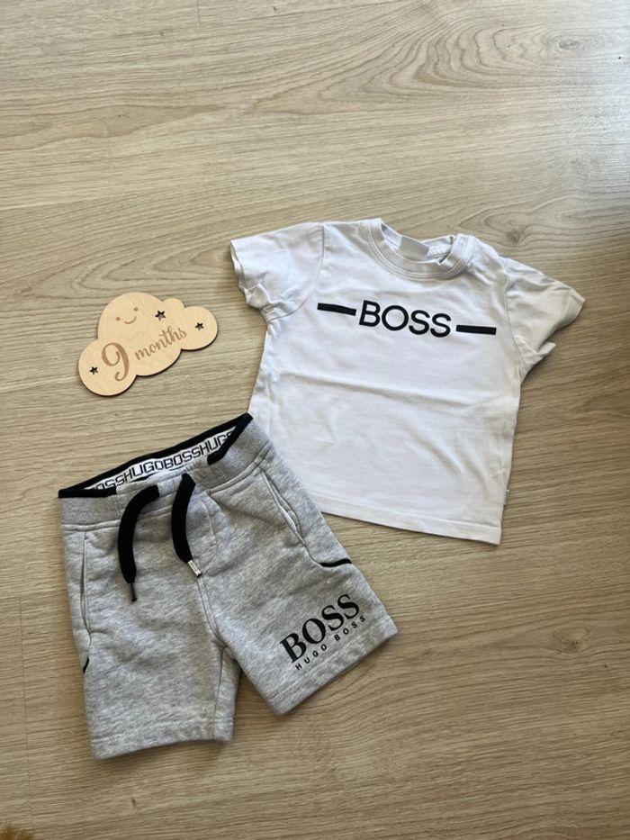 Ensemble short + t shirt Hugo boss  9 mois - photo numéro 1