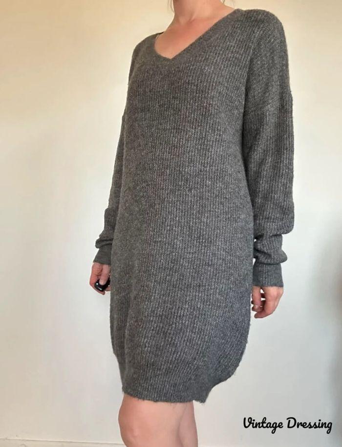 Robe pull grise Vintage Dressing – Confortable et stylée, taille unique (36-42), très bon état 💖 - photo numéro 1