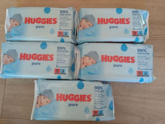 5 paquets de lingettes Huggies pure