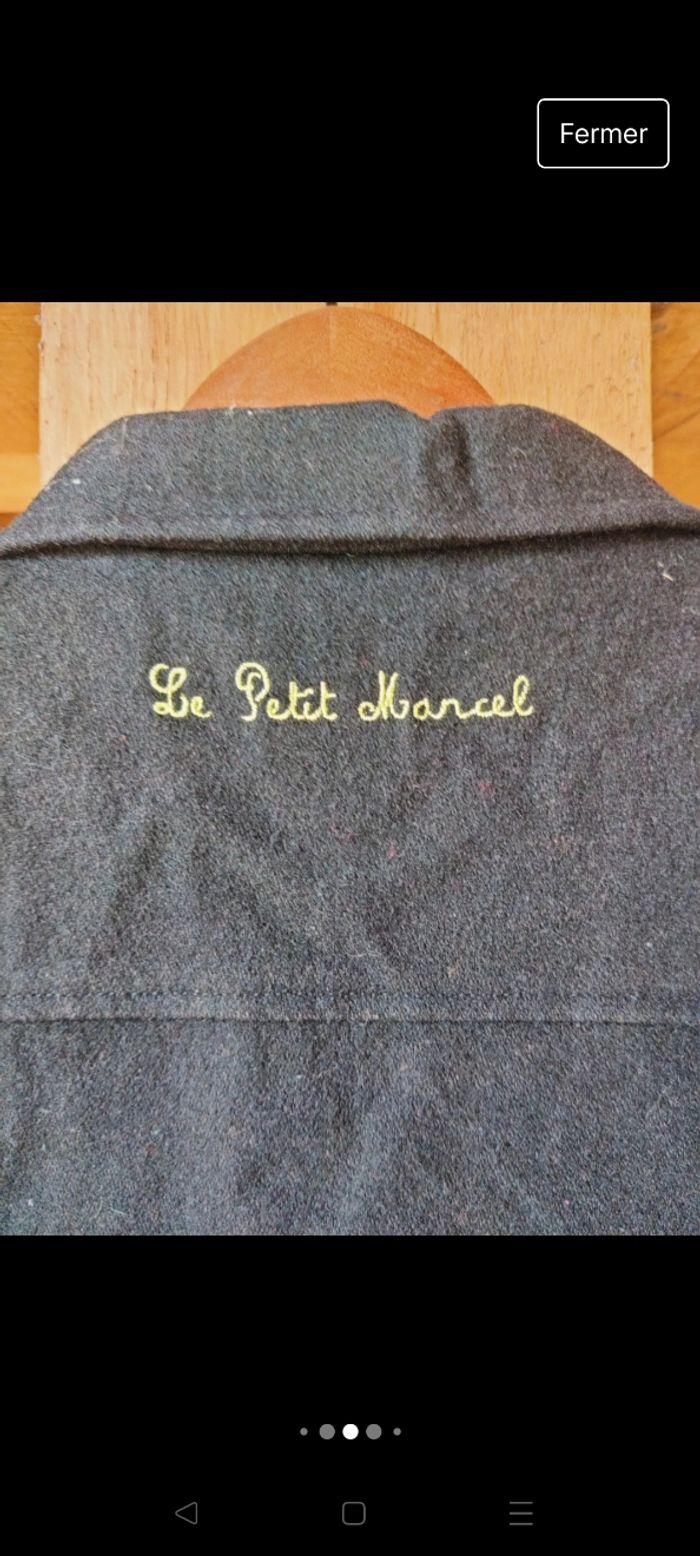 Veste manteau 50% laine noir Le Petit Marcel 12 ans - photo numéro 6