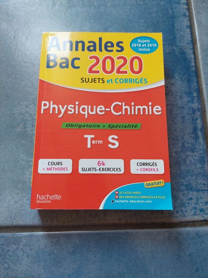 Annales bac physique chimie terminale 2020 - photo numéro 1