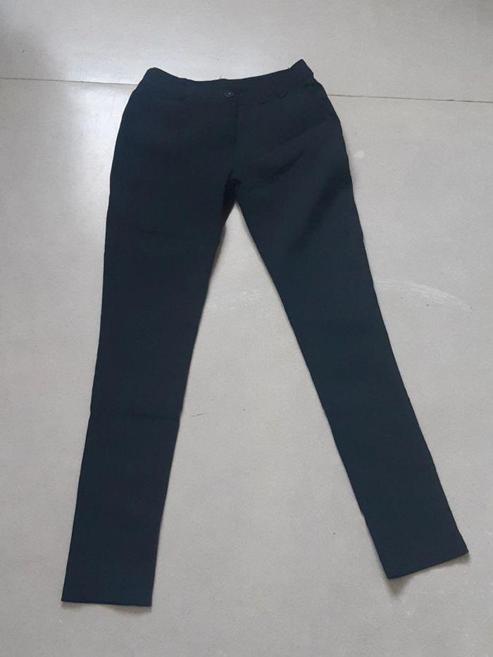 Pantalon bleu nuit à motifs t.34(xs) - photo numéro 1