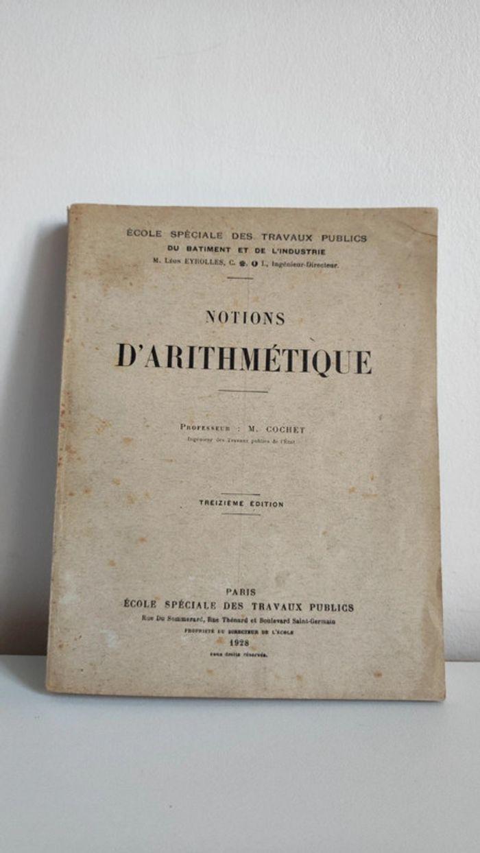 Notions d'arithmétique - Pr. M. Cochet - 1928 - photo numéro 8