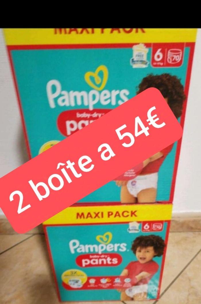 2 boîte de couche Pampers taille 6 a 54€