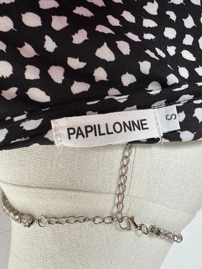 🌸Blouse papillonne - noir et blanc - cache coeur 🌸 - photo numéro 8