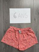 Short corail fille 6 ans