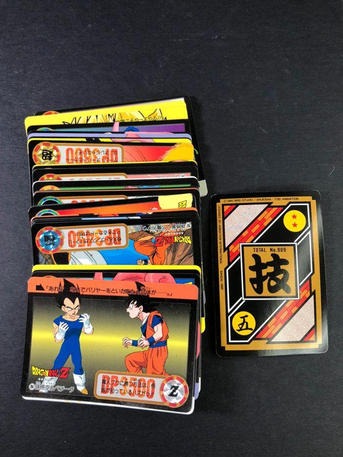 Carte dragon ball z japonais jcc carddass hondan, full set part 23 régular set - photo numéro 1