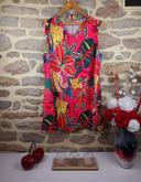 Robe tropical manches chauve souris multicolore Femme taille 54 marque Missguided 🍬