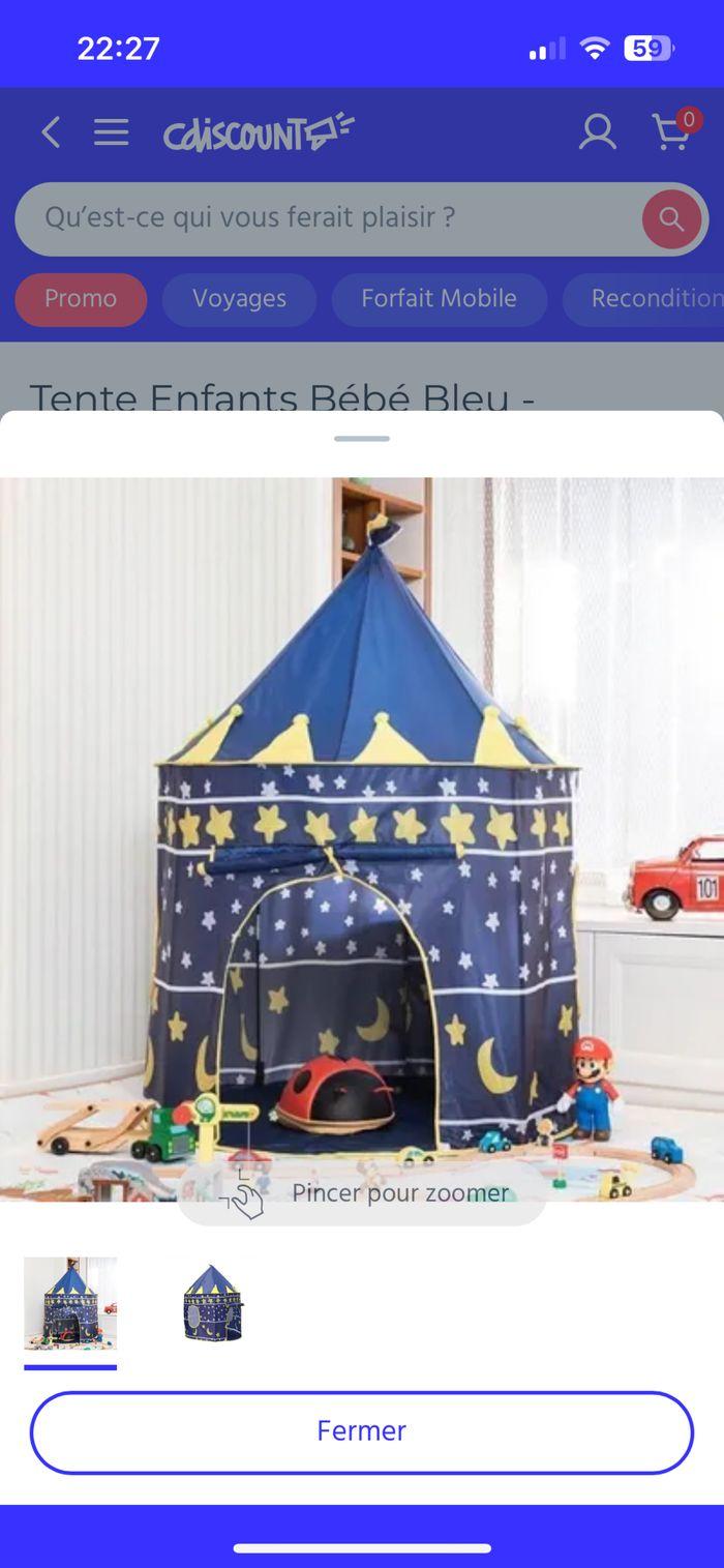 Tente château bébé bleu - photo numéro 2