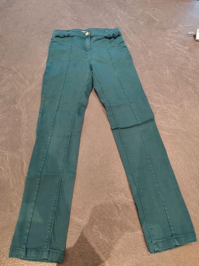 Jeans skinny TAO vert sapin 8 ans - photo numéro 2