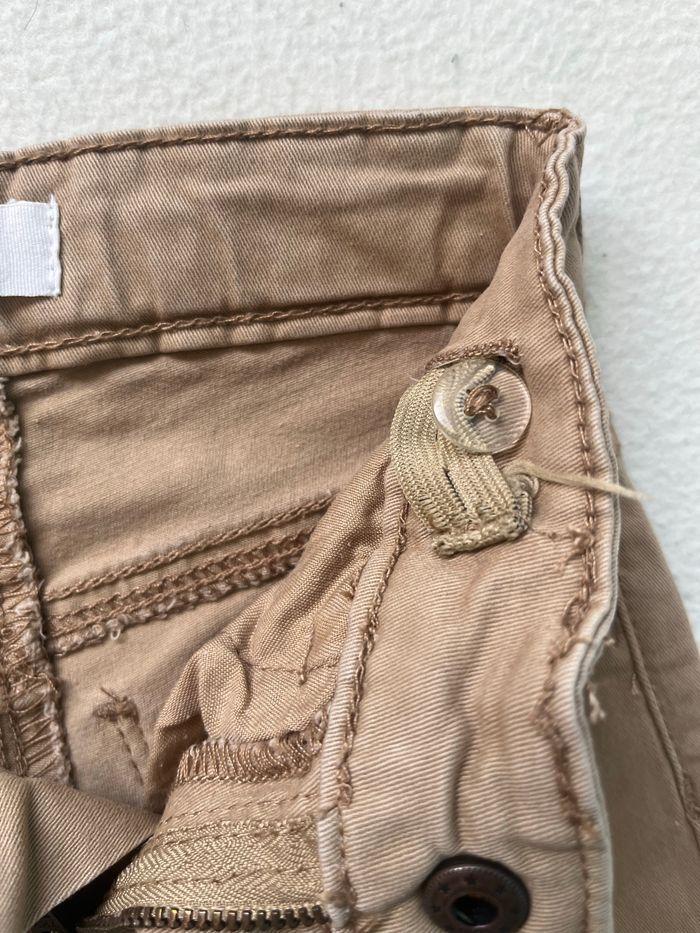 Jean droit beige, ajustable à la taille ZY - photo numéro 6