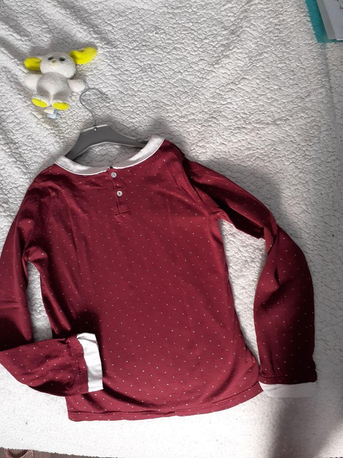 Blouse bordeaux avec points dorés 8 ans Okaïdi - photo numéro 9