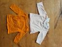 2 tshirts orange et blanc