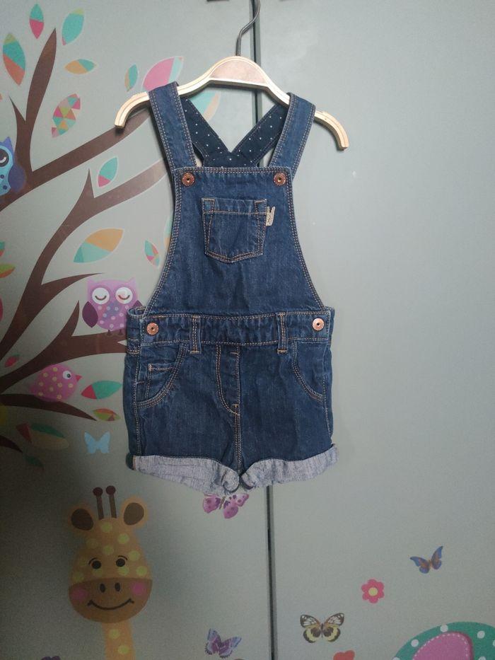 Salopette short  jean Kiabi 36 mois