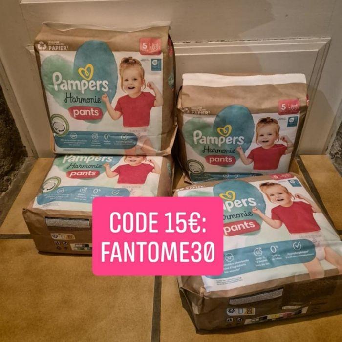 Lot 4 paquets Pampers Harmonie Taille 5 : 108 Couches Pants - photo numéro 1