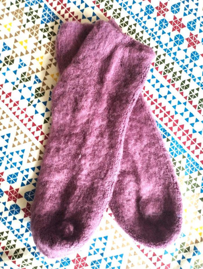 💥🎁 NEUF chaussettes cocooning ou de nuit mohair violettes - photo numéro 1