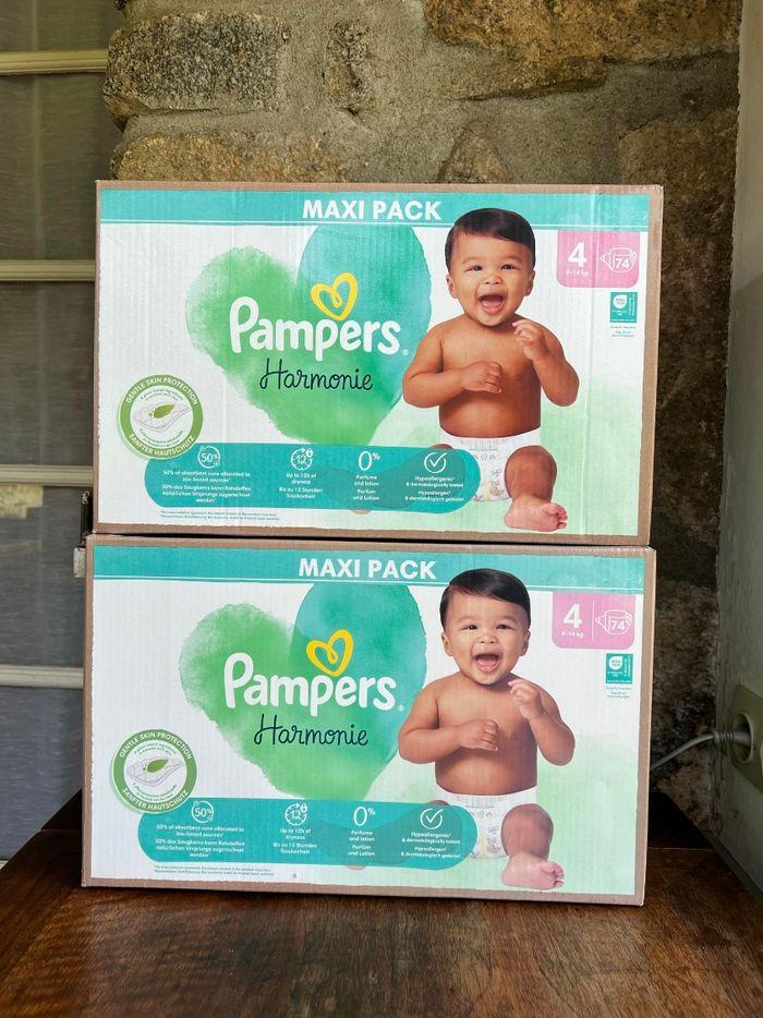 2 Cartons Pampers Harmonie Taille 4 : 148 Couches - photo numéro 1