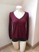 Pull fin bordeaux Vero Moda T. M