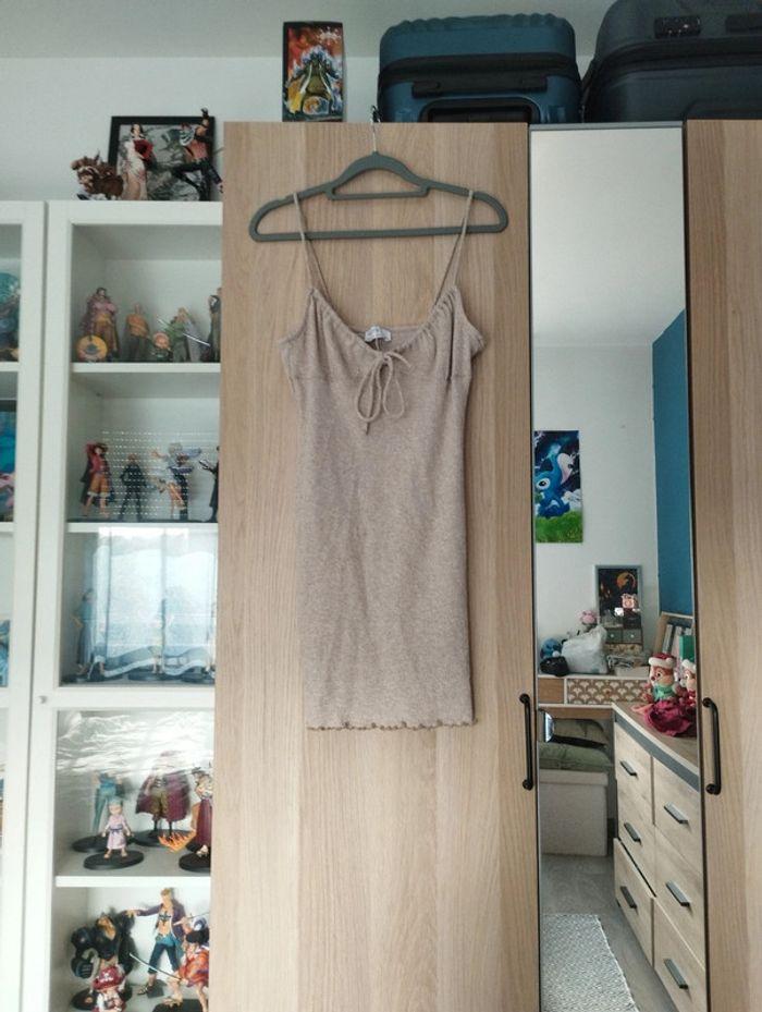 Robe côtelé beige Bershka - Taille M 38 - photo numéro 2