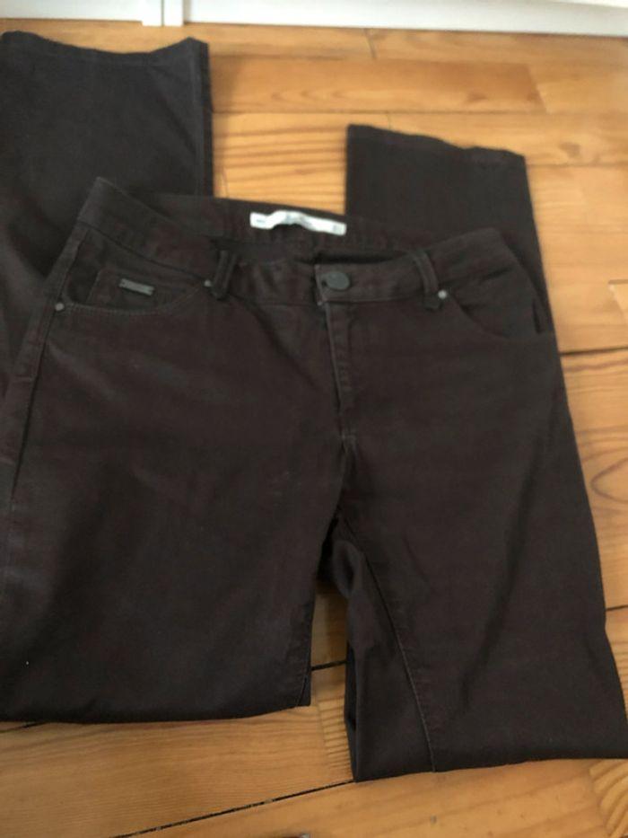 Pantalon femme Zara Woman marron M / 38 / 10 - photo numéro 2