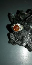 Bague argent et ambre