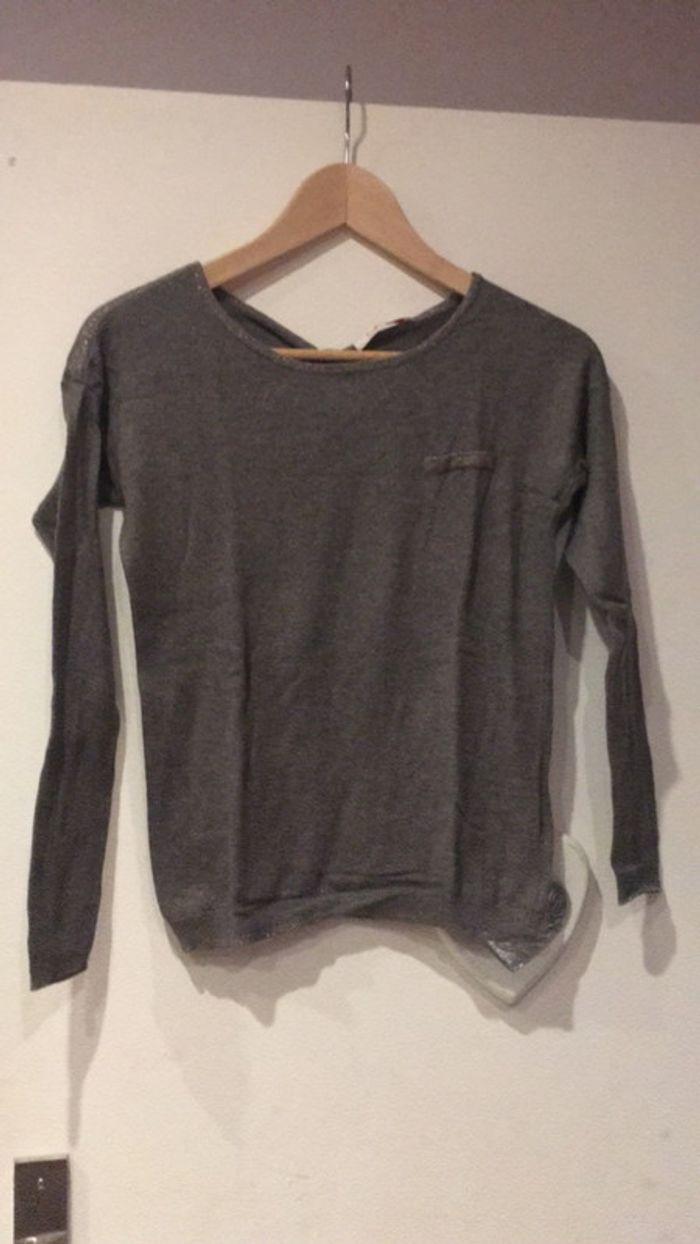 Pull gris Camaïeu taille XS - photo numéro 1