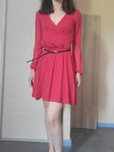 Robe rouge cache coeur