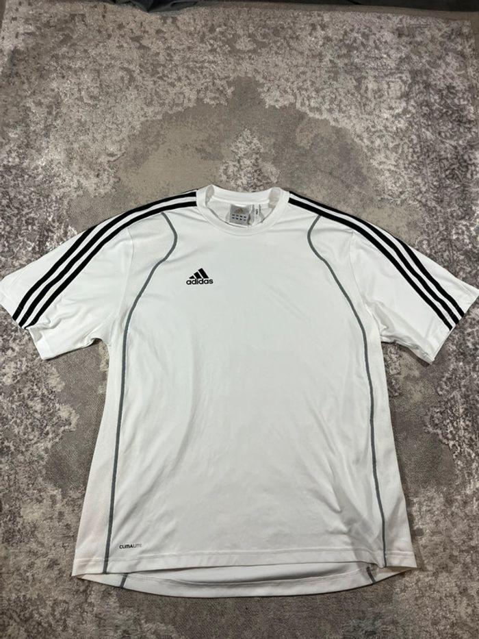 Maillot de Sport Adidas Vintage Y2k 2000's White & Back - photo numéro 1