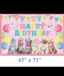 Toile chat anniversaire