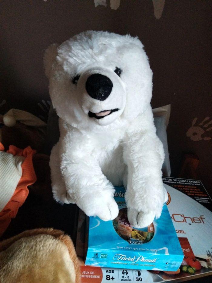 Peluche ours blanc