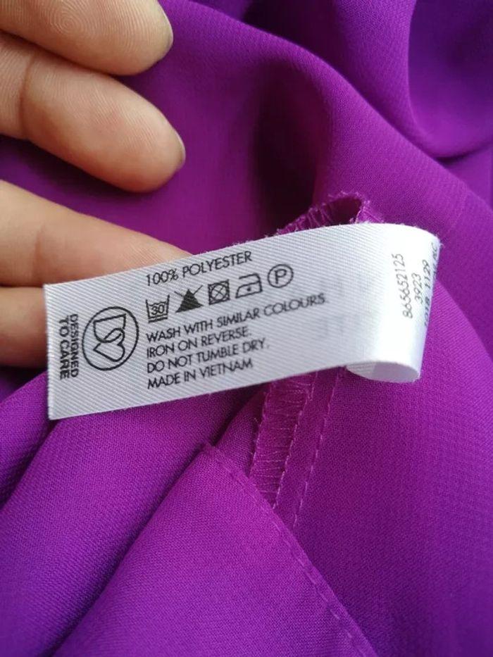 Chemise voile à jabot, violet, Debenhams, Petite Collection, 42 - photo numéro 8