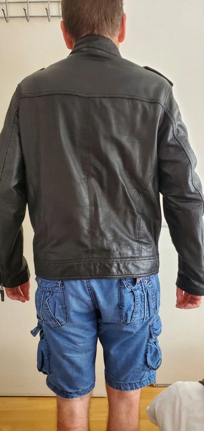 Blouson homme en vrai cuir 100% agneau - photo numéro 8