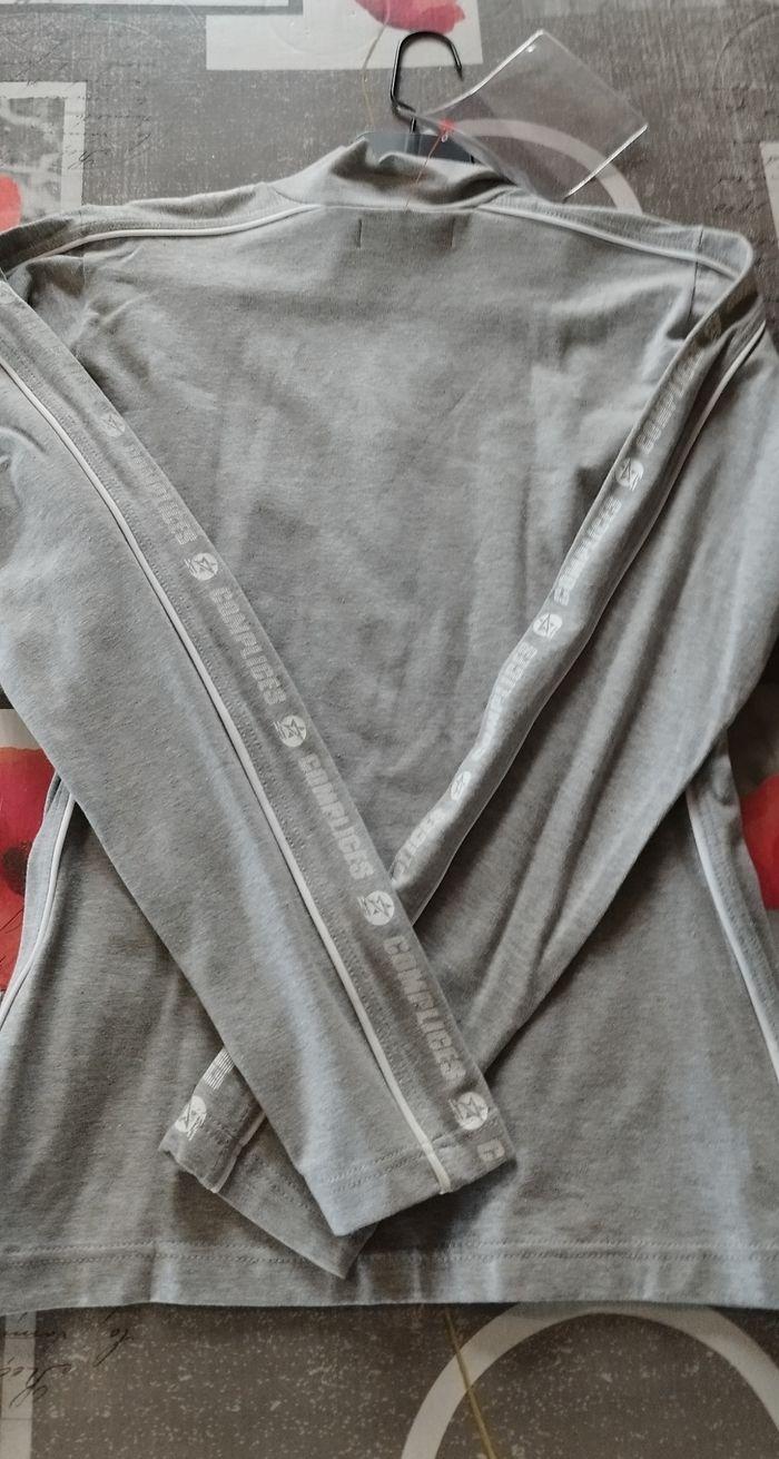 Sweat zip gris Complices - photo numéro 3