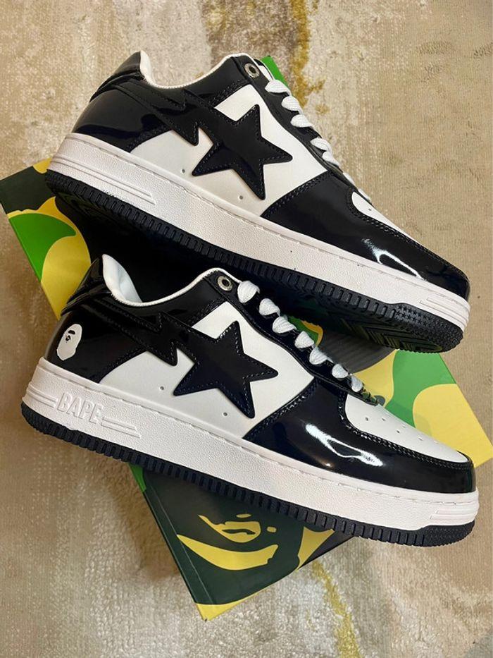 Baskets basses A Bathing Ape Bape Sta Low Enlarged M2 noir et blanche - photo numéro 14