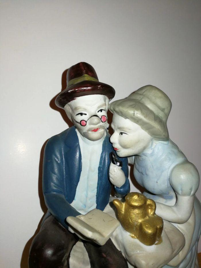 Figurine "couple de vieux" Vintage - photo numéro 4