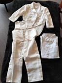 Costume 4 pièces blanc garçon 2 a 3 ans neuf