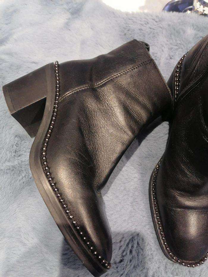 Botte en cuir noir taille 37 - photo numéro 2