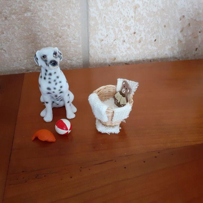 Figurine Chien Dalmatien + Panier de jouets - photo numéro 5