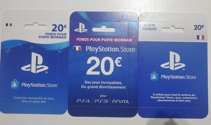 PlayStation plus recharges 20 Euros.