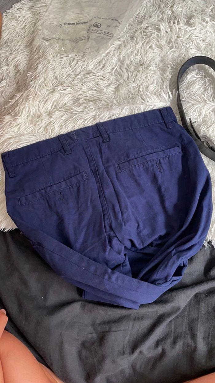 Pantalon chino bleu marine boohoo - photo numéro 5